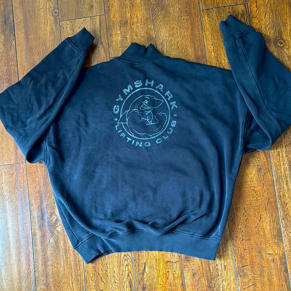 Gymshark Black Legacy Cropped oversized Sweater - Picture 1 of 3